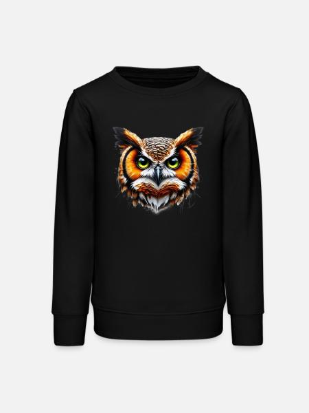 Eule - Teenager Organic Sweatshirt Mini Changer von Stanley/Stella - Schwarz