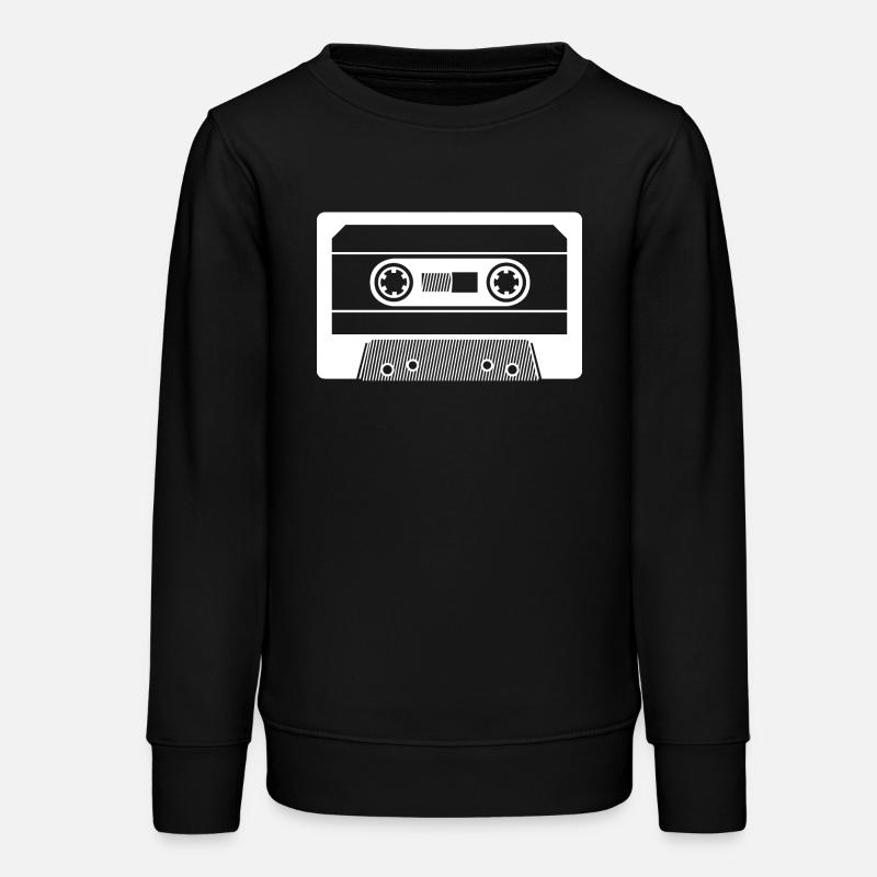 cassette rétro musique support de son symbole vintage - Sweat ado bio Stanley/Stella - noir