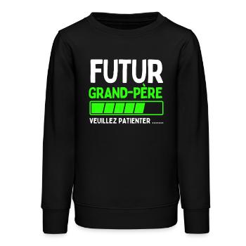 Zukünftiger Großvater - Teenager Organic Sweatshirt Mini Changer von Stanley/Stella - Schwarz - Vorne - AI Model Teenager Male light (155cm)