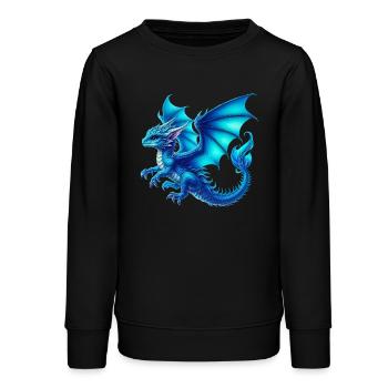 Drache - Teenager Organic Sweatshirt Mini Changer von Stanley/Stella - Schwarz - Vorne - AI Model Teenager Male light (155cm)