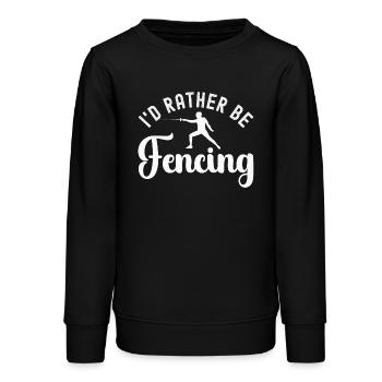 Fechten Fechter - Teenager Organic Sweatshirt Mini Changer von Stanley/Stella - Schwarz - Vorne - AI Model Teenager Male light (155cm)
