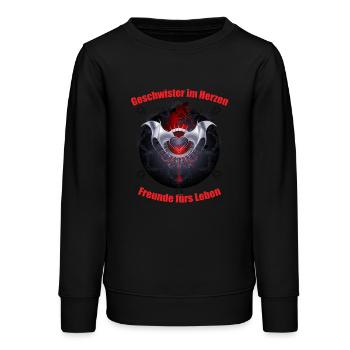 Himmlische Vampir-Herzkunst - Teenager Organic Sweatshirt Mini Changer von Stanley/Stella - Schwarz - Vorne - AI Model Teenager Male light (155cm)
