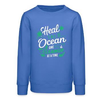 Ozean retten Reinigung Schritt - Teenager Organic Sweatshirt Mini Changer von Stanley/Stella - carolina Blue - Vorne - AI Model Teenager Male dark (155cm)