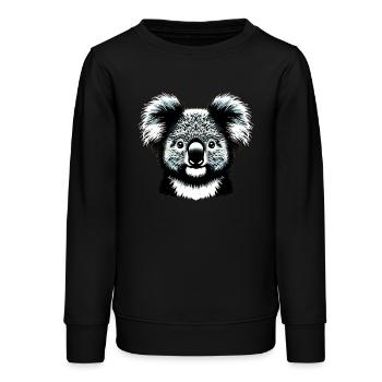 Koala - Teenager Organic Sweatshirt Mini Changer von Stanley/Stella - Schwarz - Vorne - AI Model Teenager Male light (155cm)