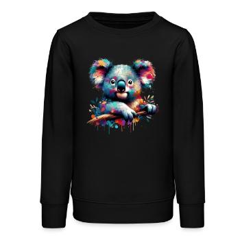 Koala - Teenager Organic Sweatshirt Mini Changer von Stanley/Stella - Schwarz - Vorne - AI Model Teenager Male light (155cm)