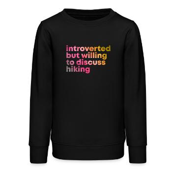 Wandern - Teenager Organic Sweatshirt Mini Changer von Stanley/Stella - Schwarz - Vorne - AI Model Teenager Male light (155cm)