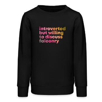 fauconnerie - Sweat ado bio Stanley/Stella - noir - Devant - AI Model Teenager Male light (155cm)