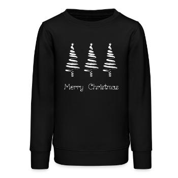 WEIHNACHTEN. FROHE WEIHNACHTEN. FROHE WEIHNACHTEN. NEUJAHRSTAG - Teenager Organic Sweatshirt Mini Changer von Stanley/Stella - Schwarz - Vorne - AI Model Teenager Male light (155cm)