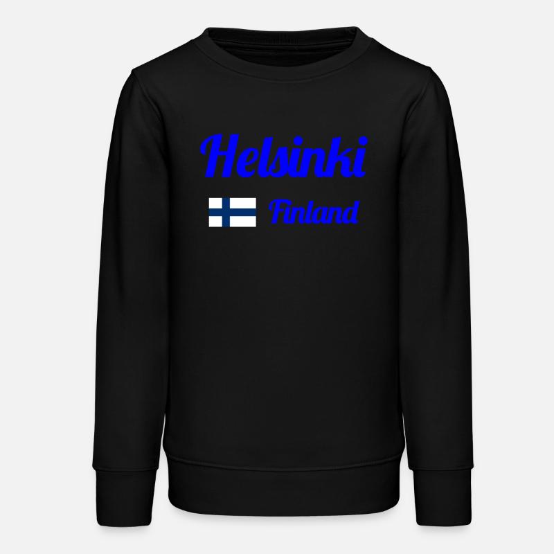Helsinki, Finlande - Imprimés élégants - Sweat ado bio Stanley/Stella - noir