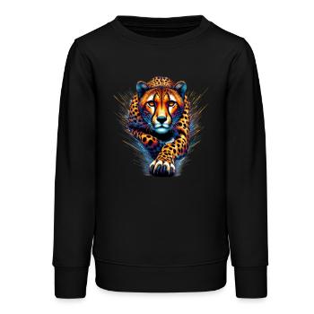 Gepard - Teenager Organic Sweatshirt Mini Changer von Stanley/Stella - Schwarz - Vorne - AI Model Teenager Male light (155cm)