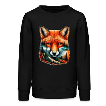 Fuchs - Teenager Organic Sweatshirt Mini Changer von Stanley/Stella - Schwarz - Vorne - AI Model Teenager Male light (155cm)
