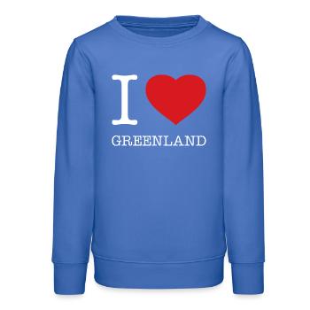 I LOVE GREENLAND Grönland - Teenager Organic Sweatshirt Mini Changer von Stanley/Stella - carolina Blue - Vorne - AI Model Teenager Male dark (155cm)