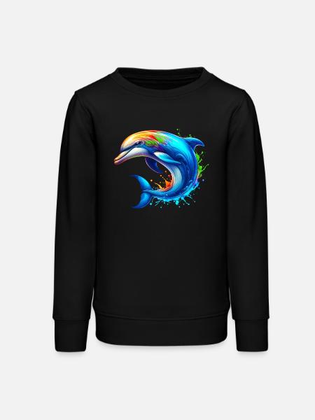 Delfin - Teenager Organic Sweatshirt Mini Changer von Stanley/Stella - Schwarz