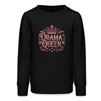 Drama Queen Queen Princess Self Worth Women - Teens Organic Sweatshirt by Stanley/Stella - black - Front - AI Model Teenager Male light (155cm)