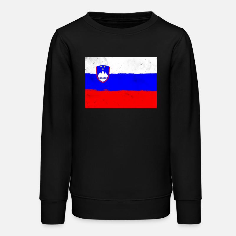 Drapeau de la Slovénie - Sweat ado bio Stanley/Stella - noir
