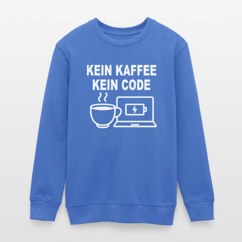 Kein Kaffee Kein Code – Funny Programmer Design Teenager Organic Sweatshirt Mini Changer von Stanley/Stella