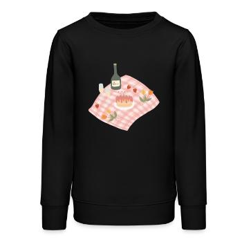 Feier Picknick Party Design - Teenager Organic Sweatshirt Mini Changer von Stanley/Stella - Schwarz - Vorne - AI Model Teenager Male light (155cm)