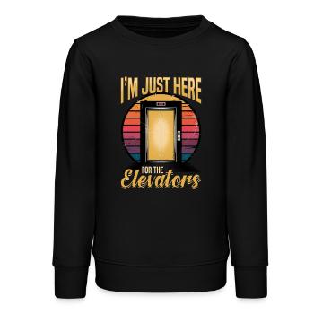 Elevator toddler & kids - Teenager Organic Sweatshirt Mini Changer von Stanley/Stella - Schwarz - Vorne - AI Model Teenager Male light (155cm)