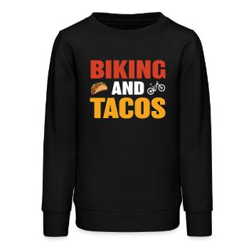 Biking und Tacos Design für Freizeit - Teenager Organic Sweatshirt Mini Changer von Stanley/Stella - Schwarz - Vorne - AI Model Teenager Male light (155cm)