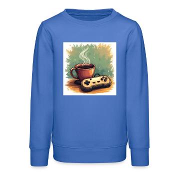 Caffeine & Campaigns - Teenager Organic Sweatshirt Mini Changer von Stanley/Stella - carolina Blue - Vorne - AI Model Teenager Male dark (155cm)