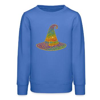 Bunt funkelnder Hexenhut - Teenager Organic Sweatshirt Mini Changer von Stanley/Stella - carolina Blue - Vorne - AI Model Teenager Male dark (155cm)