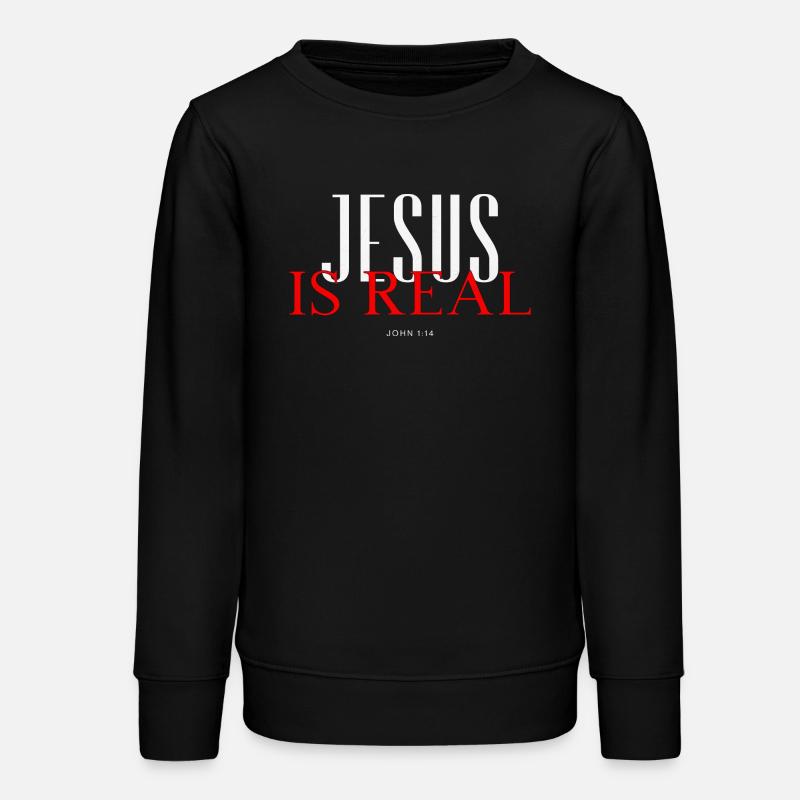 Jésus est réel ! - Sweat ado bio Stanley/Stella - noir
