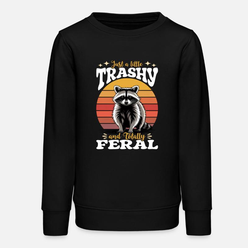 Drôle de raton laveur - Sweat ado bio Stanley/Stella - noir
