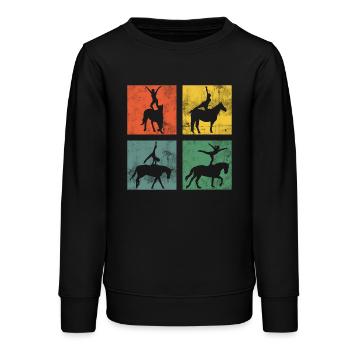 Voltigieren Reitsport Reiten Pferd Turnen - Teenager Organic Sweatshirt Mini Changer von Stanley/Stella - Schwarz - Vorne - AI Model Teenager Male light (155cm)