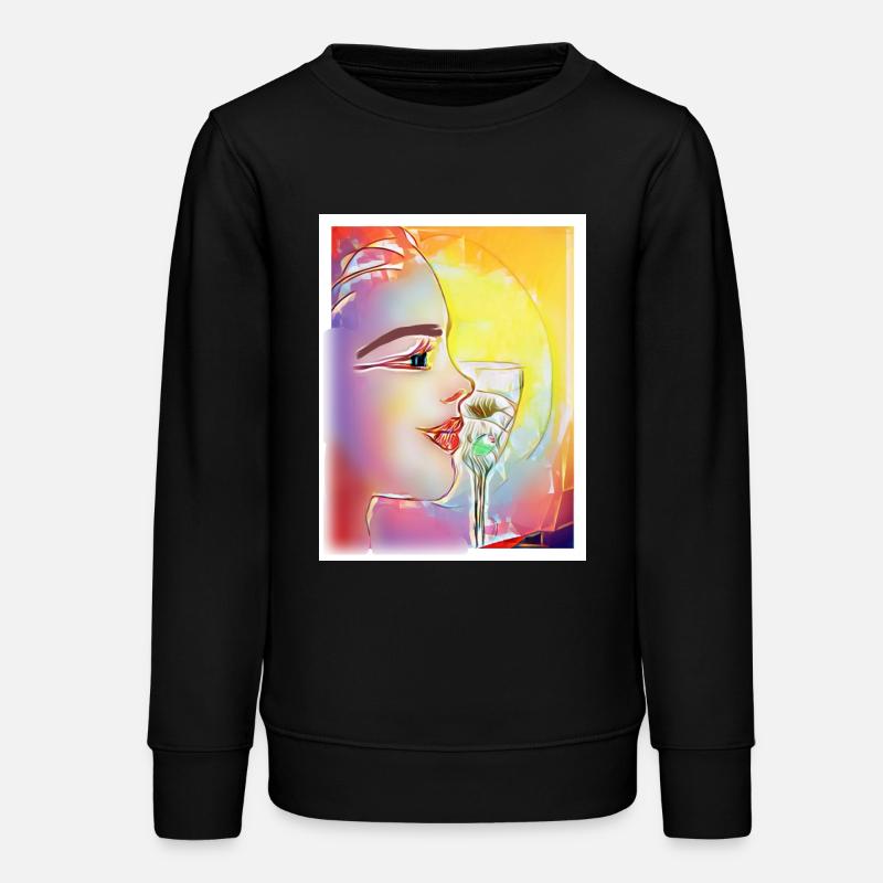 Colorful Profile Sipming - Teens Organic Sweatshirt by Stanley/Stella - black