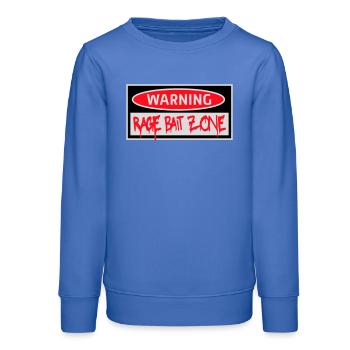 Avertissement Rage Appât Attention Zone Panneau Amusant Avertissement - Sweat ado bio Stanley/Stella - carolina blue - Devant - AI Model Teenager Male dark (155cm)