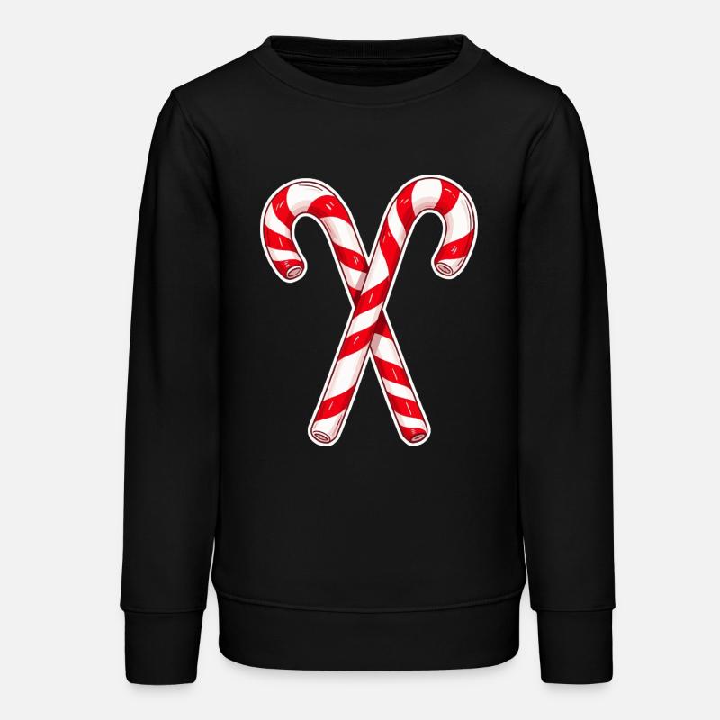 Duo croisé de cannes d’orge d’orge - Sweat ado bio Stanley/Stella - noir