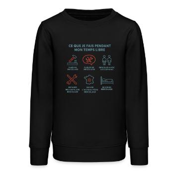 DIY und Freizeit - Teenager Organic Sweatshirt Mini Changer von Stanley/Stella - Schwarz - Vorne - AI Model Teenager Male light (155cm)