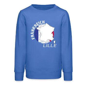 Lille - Sweat ado bio Stanley/Stella - carolina blue - Devant - AI Model Teenager Male dark (155cm)