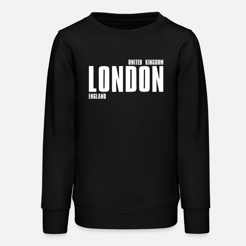 Emblème typographique de Londres - Sweat ado bio Stanley/Stella - noir
