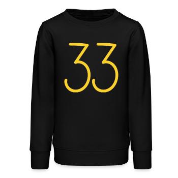 33 - Teens Organic Sweatshirt by Stanley/Stella - black - Front - AI Model Teenager Male light (155cm)
