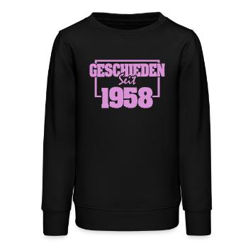Ehe 1958 - Teenager Organic Sweatshirt Mini Changer von Stanley/Stella - Schwarz - Vorne - AI Model Teenager Male light (155cm)