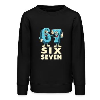 US Flag 67 Memes Six Seven - Teenager Organic Sweatshirt Mini Changer von Stanley/Stella - Schwarz - Vorne - AI Model Teenager Male light (155cm)