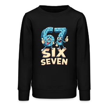 US Flag 67 Memes Six Seven - Teenager Organic Sweatshirt Mini Changer von Stanley/Stella - Schwarz - Vorne - AI Model Teenager Male light (155cm)