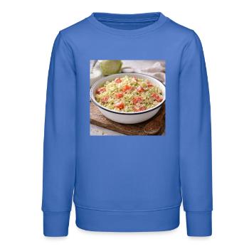 Cremiger Kohl-Tomaten-Salat - Teenager Organic Sweatshirt Mini Changer von Stanley/Stella - carolina Blue - Vorne - AI Model Teenager Male dark (155cm)