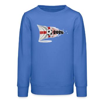 Angleterre St. George’s flag Soccer Burst 2026 - Sweat ado bio Stanley/Stella - carolina blue - Devant - AI Model Teenager Male dark (155cm)