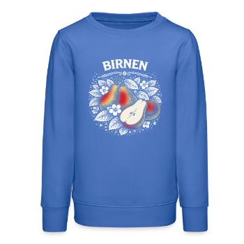 Birnenzauber im Blütenkranz - Teenager Organic Sweatshirt Mini Changer von Stanley/Stella - carolina Blue - Vorne - AI Model Teenager Male dark (155cm)