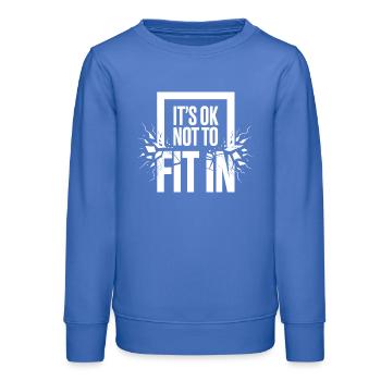 It's Ok Not To Fit In Individualität Motivation - Teenager Organic Sweatshirt Mini Changer von Stanley/Stella - carolina Blue - Vorne - AI Model Teenager Male dark (155cm)