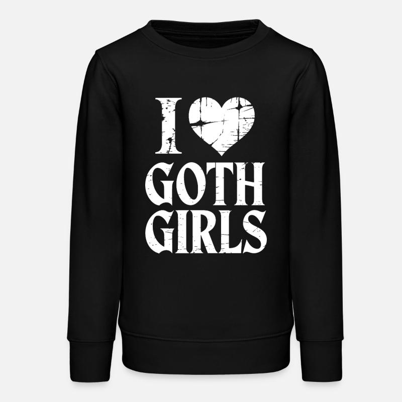 J’aime les filles gothiques - Sweat ado bio Stanley/Stella - noir