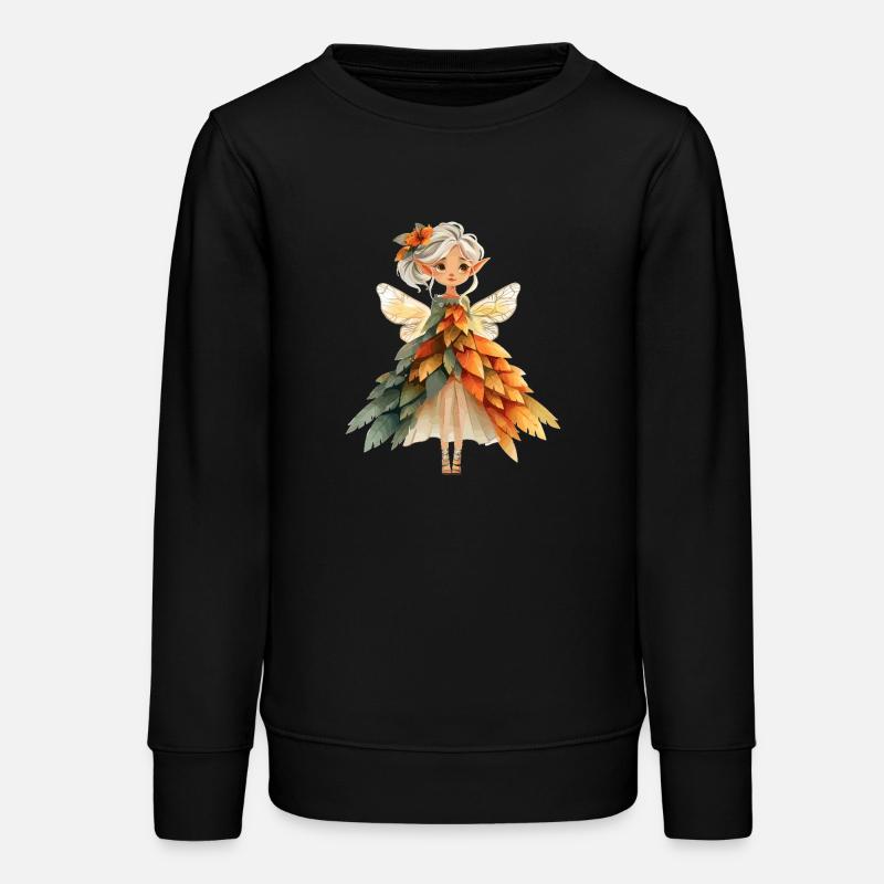 Forest Fairy Autumn Magic - Teens Organic Sweatshirt by Stanley/Stella - black