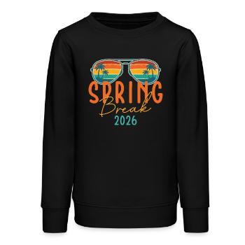 Frühlingsferien 2026 Mädchentrip Retro Beach Cruise - Teenager Organic Sweatshirt Mini Changer von Stanley/Stella - Schwarz - Vorne - AI Model Teenager Male light (155cm)