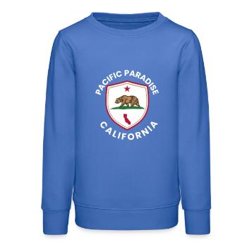 Pacific Paradise California - Teens Organic Sweatshirt by Stanley/Stella - carolina blue - Front - AI Model Teenager Male dark (155cm)