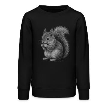 Eichhörnchen - Teenager Organic Sweatshirt Mini Changer von Stanley/Stella - Schwarz - Vorne - AI Model Teenager Male light (155cm)