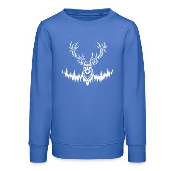 Cerf - Sweat ado bio Stanley/Stella - carolina blue - Devant - AI Model Teenager Male dark (155cm)