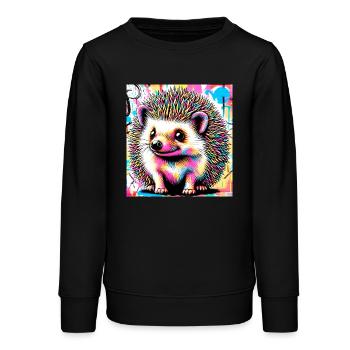 Igel - Teenager Organic Sweatshirt Mini Changer von Stanley/Stella - Schwarz - Vorne - AI Model Teenager Male light (155cm)