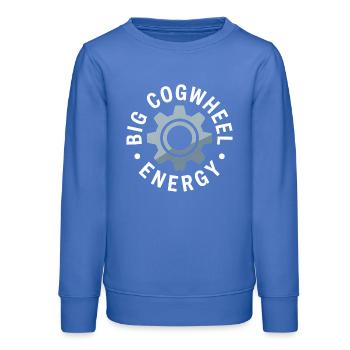 Motif d’énergie de grand engrenage - Sweat ado bio Stanley/Stella - carolina blue - Devant - AI Model Teenager Male dark (155cm)